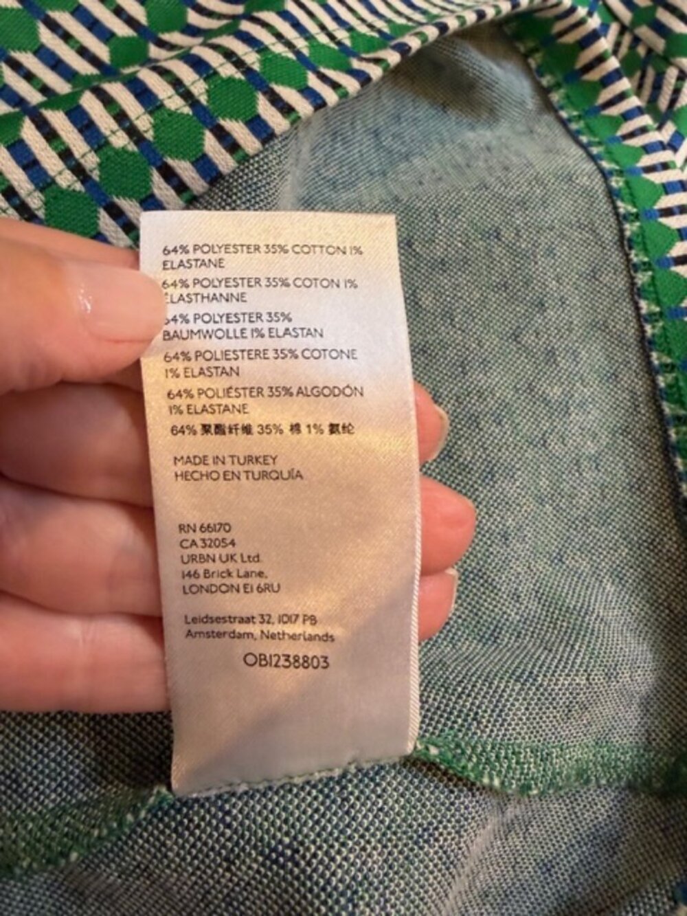 Maeve By Anthropologie Green Geometric Shift Dress Medium - Picture 5 of 10